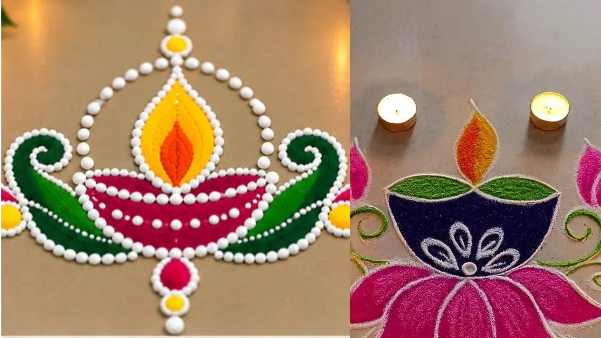 दिए की लड़ियों वाला डिजाइन